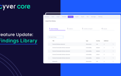Cyver Core Feature Update: Findings Libraries