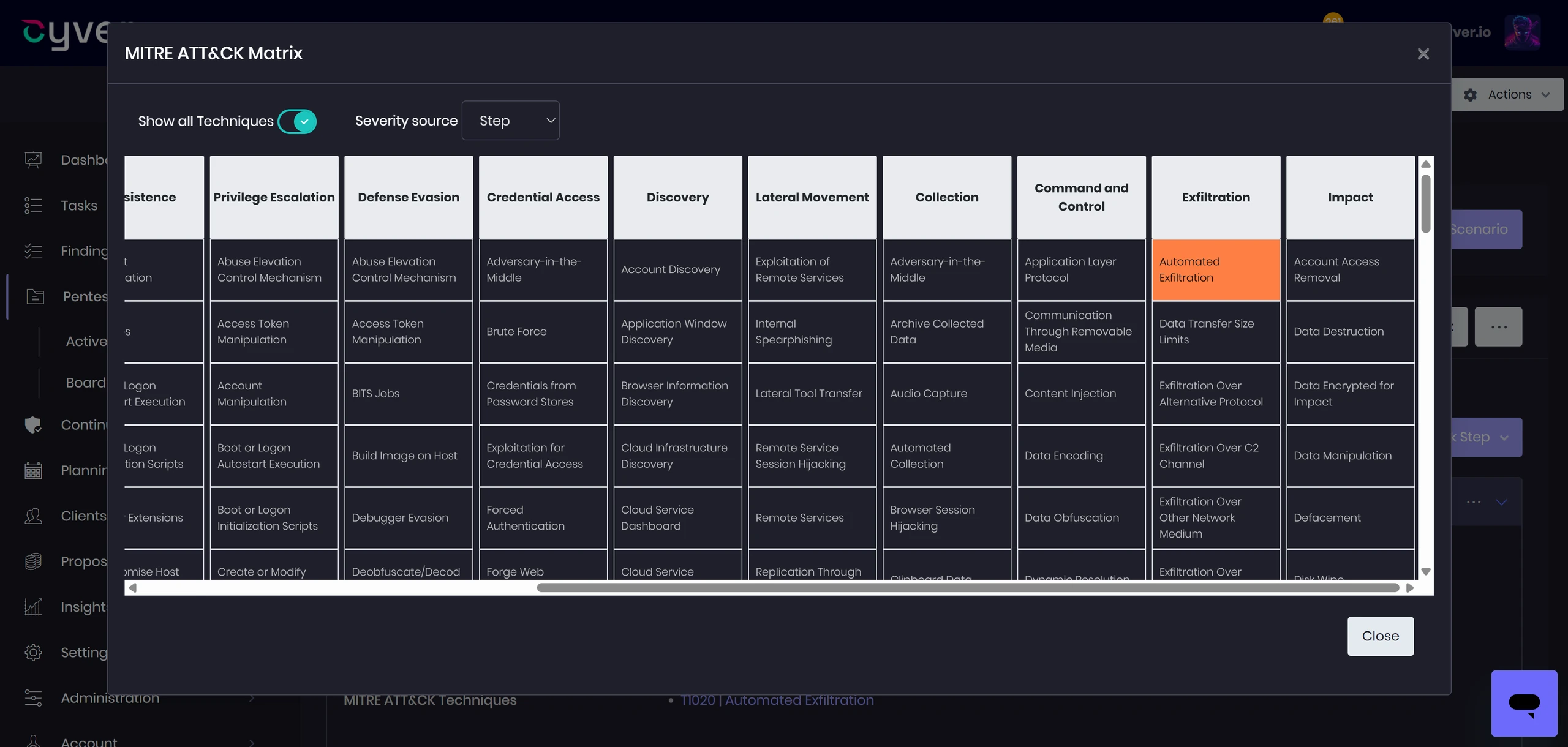 Cyver Core red teaming: Attack Chain Visualization