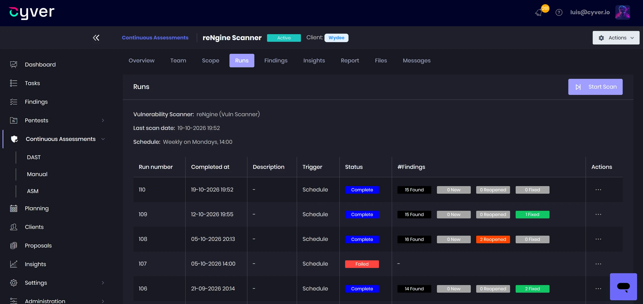 Cyver Core vulnerability management: Scanner and Tool Integrations